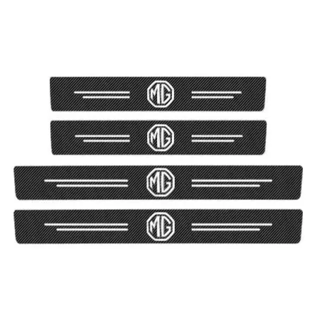 Naklejki Ochronne na Progi MG – Carbon Look z Logo MG - zestaw 4 sztuk